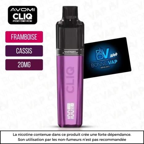 Starter Puff Framboise Cassis - Cliq AVM - 20mg