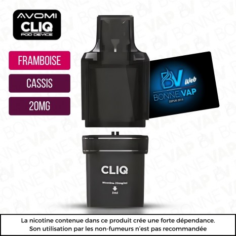 Cartouche Framboise Cassis - Cliq AVM - 20mg