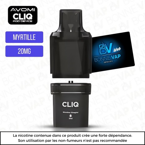 Cartouche Myrtille Glacee - Cliq AVM - 20mg