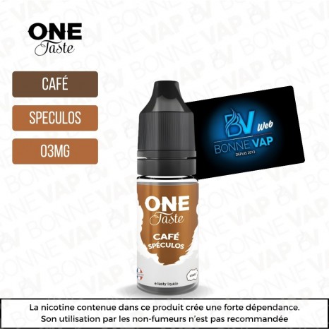 Café Spéculos 10ml - One Taste - 03mg