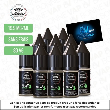 Pack 10 Boosters 80VG - Millésime - 19.9mg