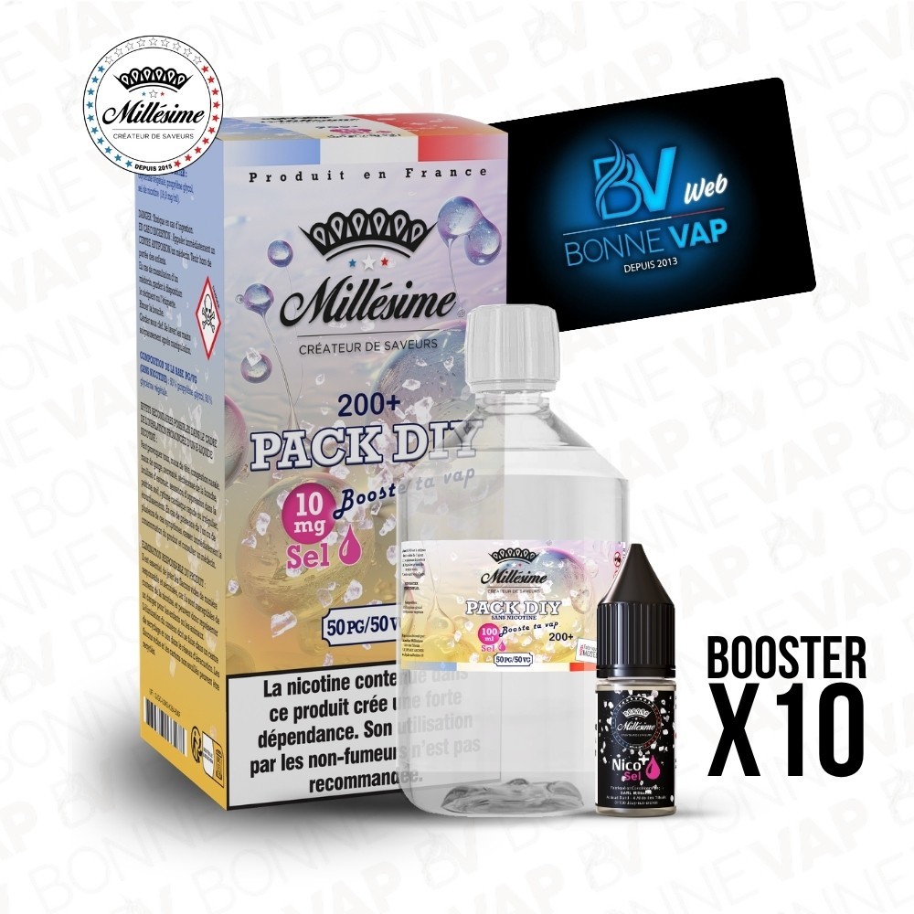 Pack DIY Sels 10mg 200ml 5050 – Millésime