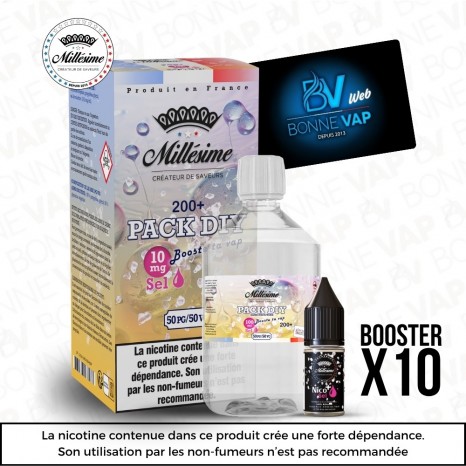 Pack DIY Sels 10mg 200ml 5050 – Millésime - Prévention