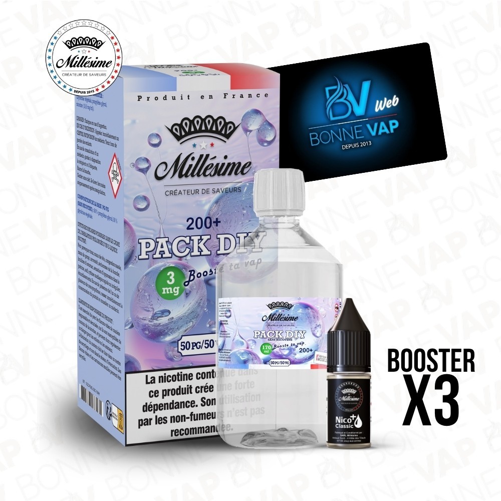 Pack DIY 3mg 200ml 5050 - Millésime