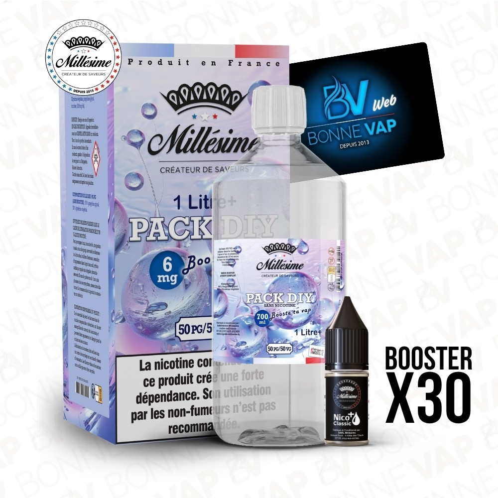 Pack DIY 6mg 1L 5050 - Millésime