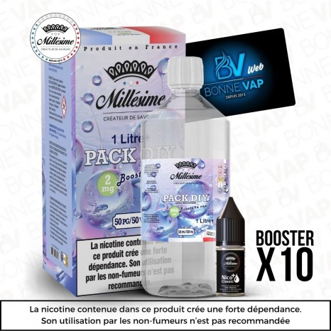 Pack DIY 2mg 1L 5050 - Millésime - Prévention