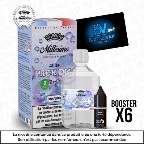 Pack DIY 3mg 400ml 5050 – Millésime - Prévention