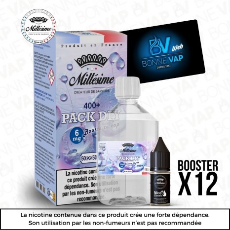 Pack DIY 6mg 400ml 5050 - Millésime - Prévention