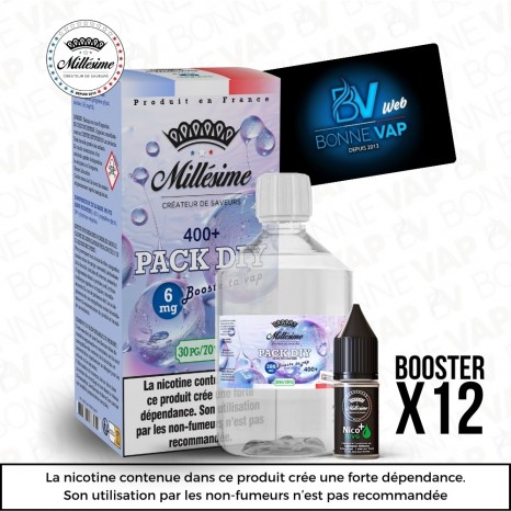 Pack DIY 6mg 400ml 30/70 - Millésime - Prévention