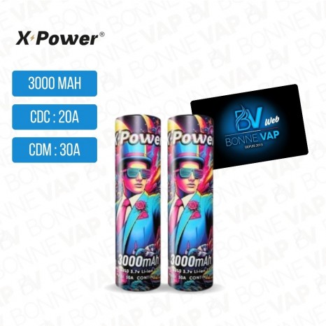 2 Accus 3000mAh - X-Power