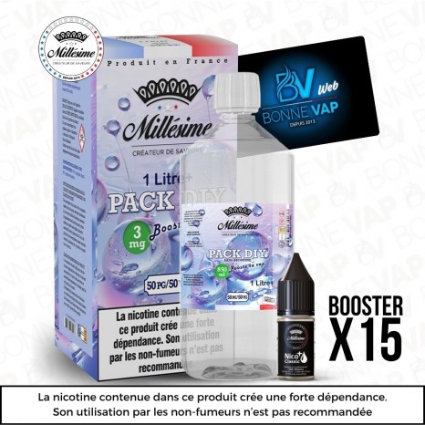 Pack DIY 3mg 1L 5050 - Millésime - Prévention