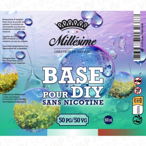 Base Végétale 500ml 5050 - Millésime - Etiquette