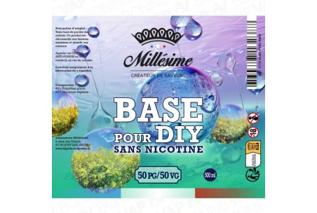 Base Végétale 500ml 5050 - Millésime - Etiquette