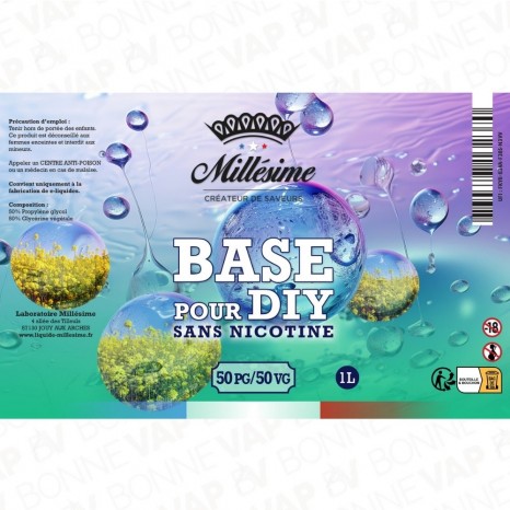 Base Végétale 1L 50/50 - Millésime - Etiquette