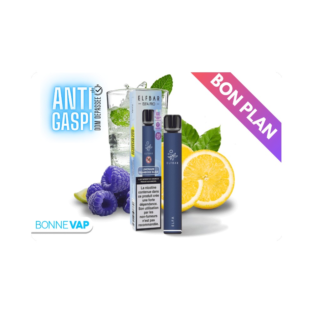 Kit ELFA PRO Limonade Framboise Bleue | ELFBAR (DDM Dépassée)