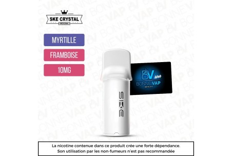 Cartouche Myrtille Framboise Acidulée - SKE Crystal - 10mg