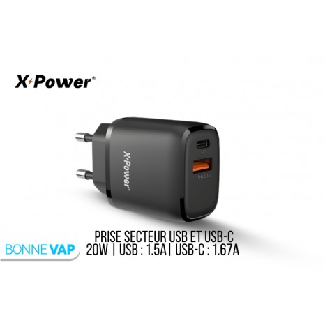 Prise Secteur (USB et USB-C) - XPower - information