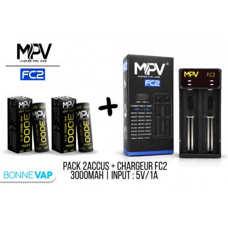 Pack Chargeur FC2 + 2 accus 3000mAh - MPV - Information