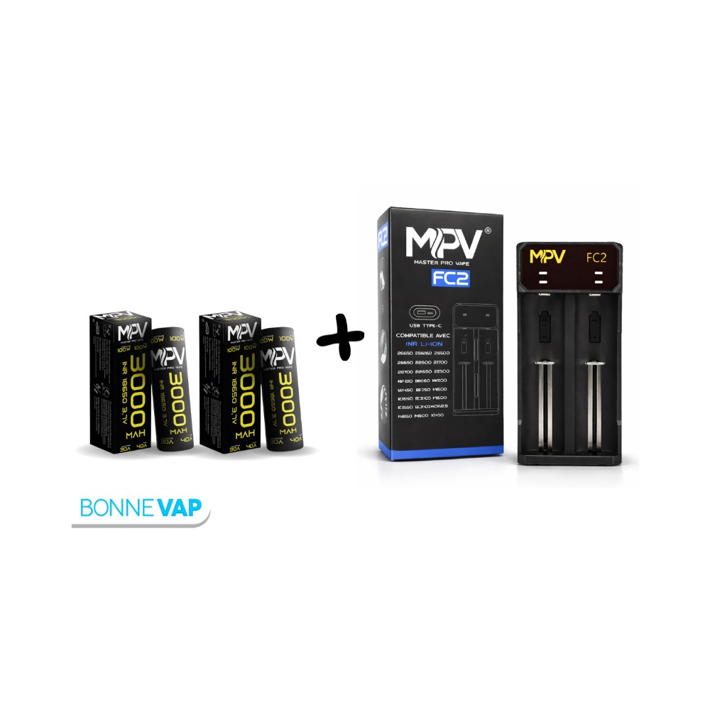 Pack Chargeur FC2 + 2 accus 3000mAh - MPV