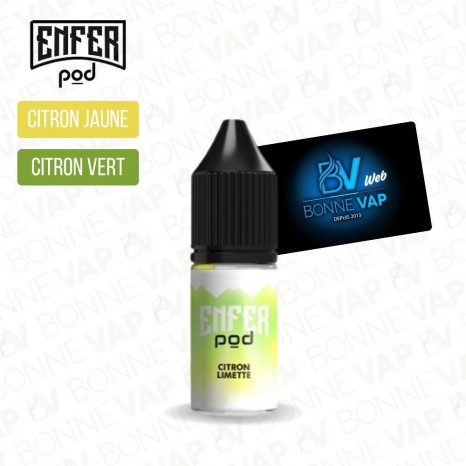 Citron Limette 10ml Sels - Enfer Pod