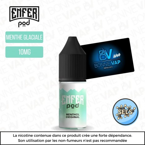 Menthol Original 10ml Sels - Enfer Pod - 10mg