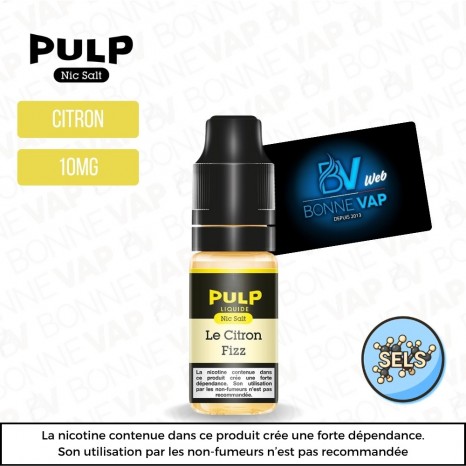 Citron Fizz 10ml Sels - Pulp Nic Salt - 10mg