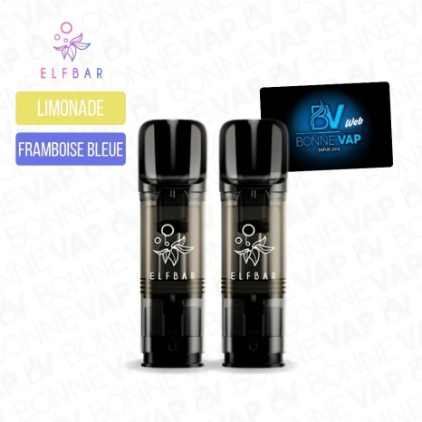 Cartouches Limonade Framboise Bleue - Elfa Pro