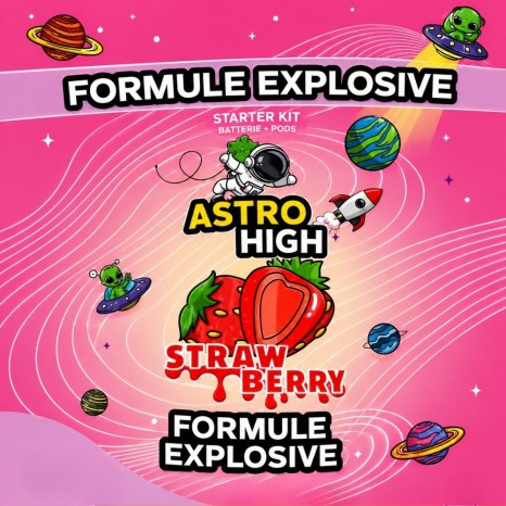 Puff CBD Strawberry 90% - Astro High - Affiche
