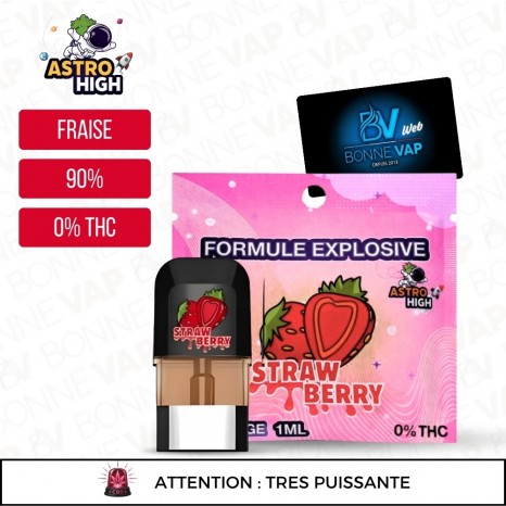 Cartouche CBD Strawberry 90% - Astro High - 90%
