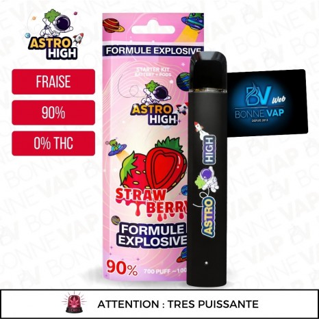 Puff CBD Strawberry 90% - Astro High - 90%