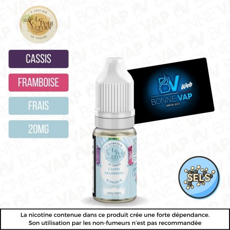 Cassis Framboise Frais 10ml "Sels" - Le Petit Verger