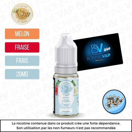 Melon Fraise des Bois Frais 10ml Sels- Le Petit Verger