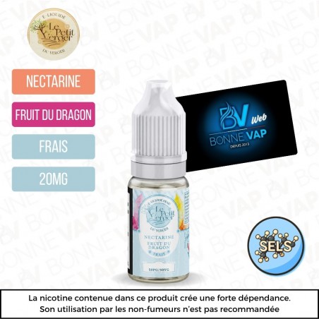 Nectarine Fruit du Dragon Frais 10ml Sels - Le Petit Verger