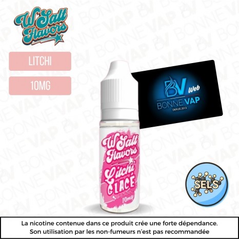 Litchi Glacé 10ml Sels - Wsalt Flavors Liquideo - 10mg