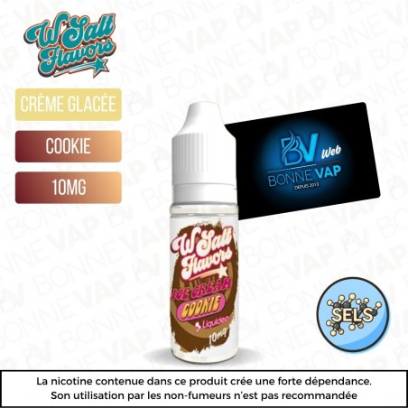 Ice Cream Cookie 10ml Sels - Wsalt Flavors Liquideo