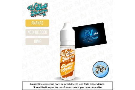 Ananas Coconut 10ml Sels - Wsalt Flavors Liquideo - 10mg