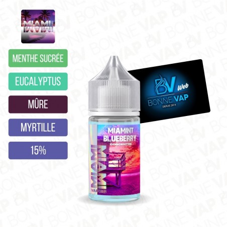 Concentré Miamint Blueberry 30ml - Miami Vapes
