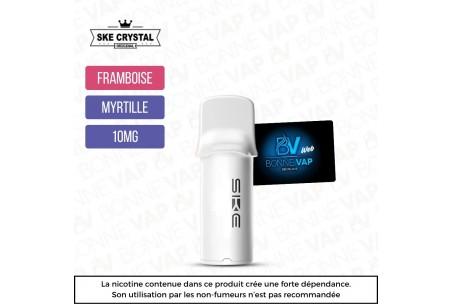 Cartouche Framboise Myrtille - SKe Crystal 1000 Pro - 10mg