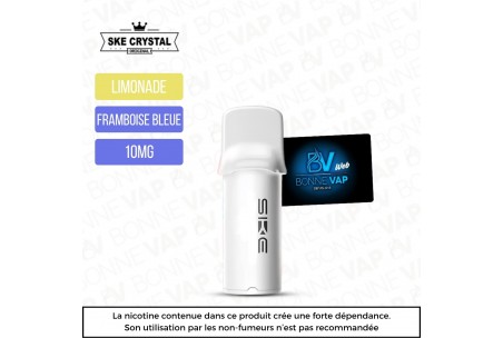 Cartouche Limonade Framboise Bleue - SKE Crystal 1000 Pro - 10mg