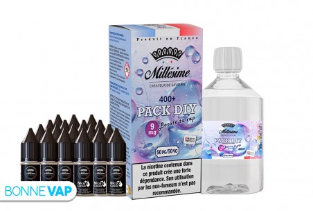 Pack DIY 9mg 400ml Millésime 50/50