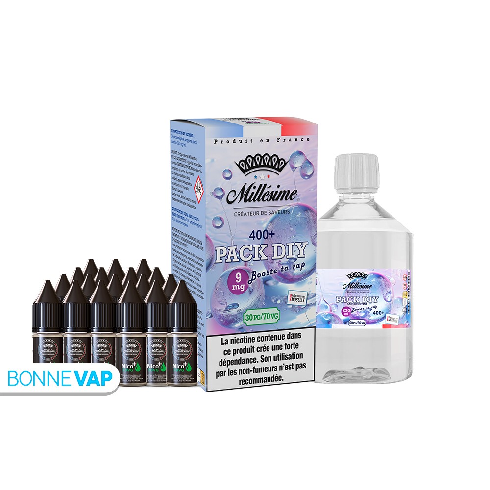 Pack DIY 9mg 400ml Millésime 30/70
