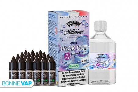 Pack DIY 9mg 400ml Millésime 30/70