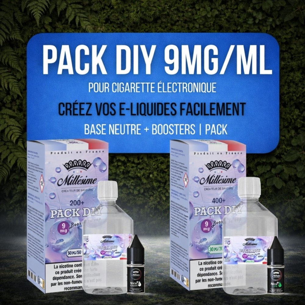 Tous nos Packs DIY 9 mg/ml – Simple, rapide, économique | BONNE VAP