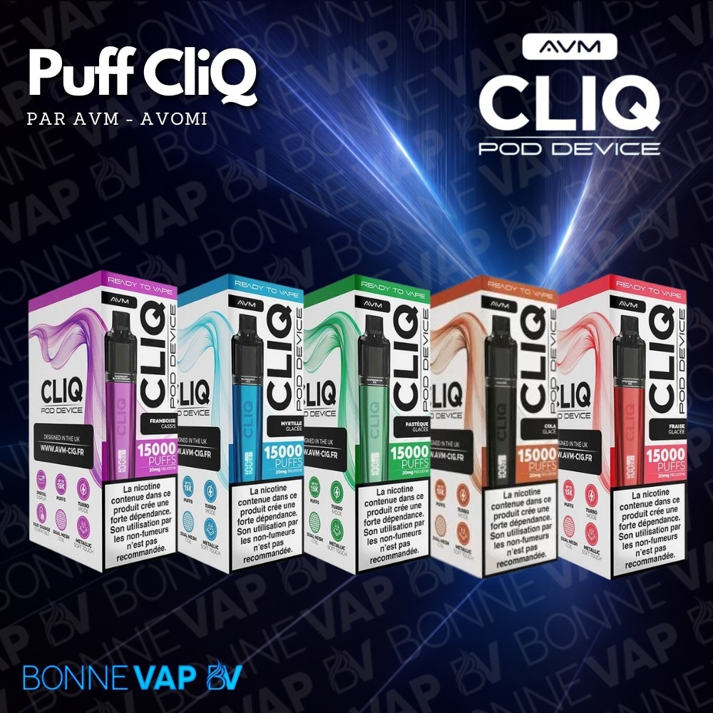 Puff Cliq AVM – Kits et Cartouches