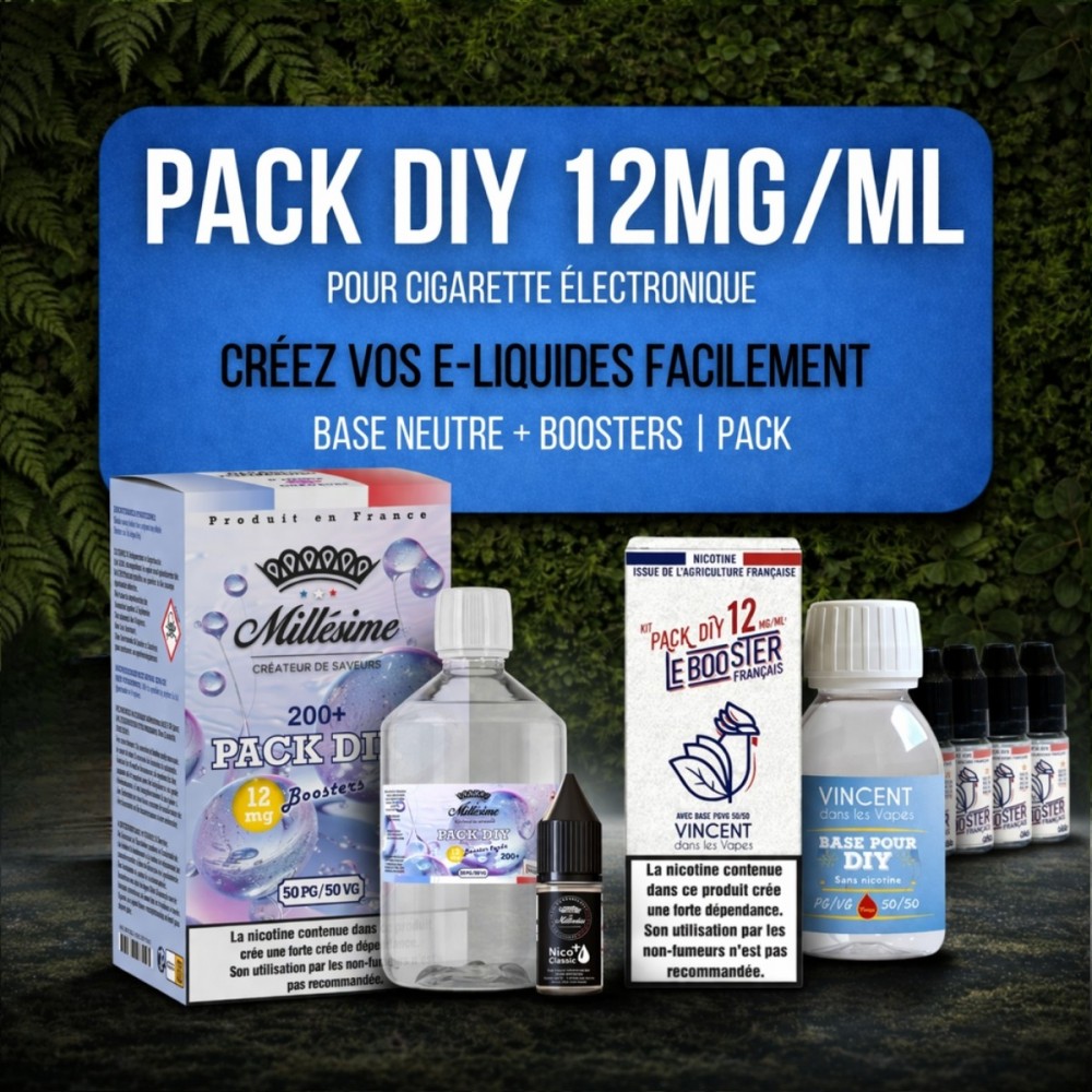 Tous nos Packs DIY 12 mg/ml – Simple, rapide, économique | BONNE VAP